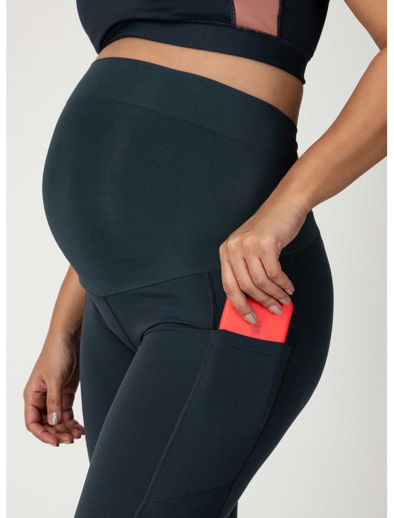 Legging Gestante Liu & Qu - Cintura Alta Barriga U Yoga Trabalho