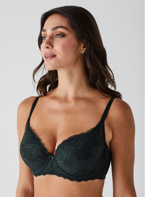 Sutiã de Renda Com Bojo Com Aro Super Lift Lovely 51555 - Peça Promocional