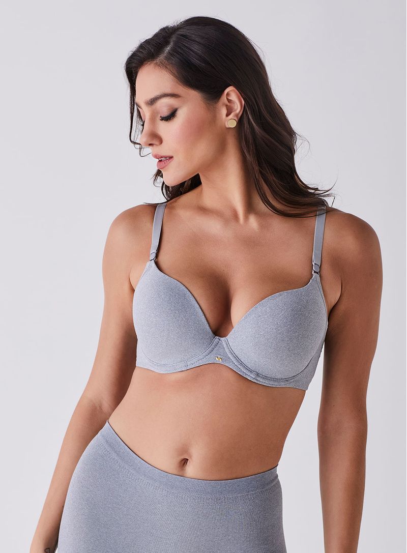 Sutiã Push-Up Prata