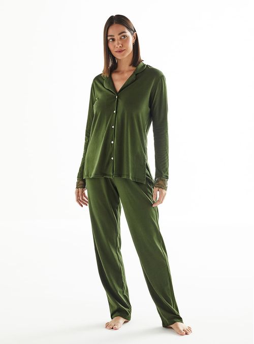 Calça de Pijama de Algodão 20703 - Nori