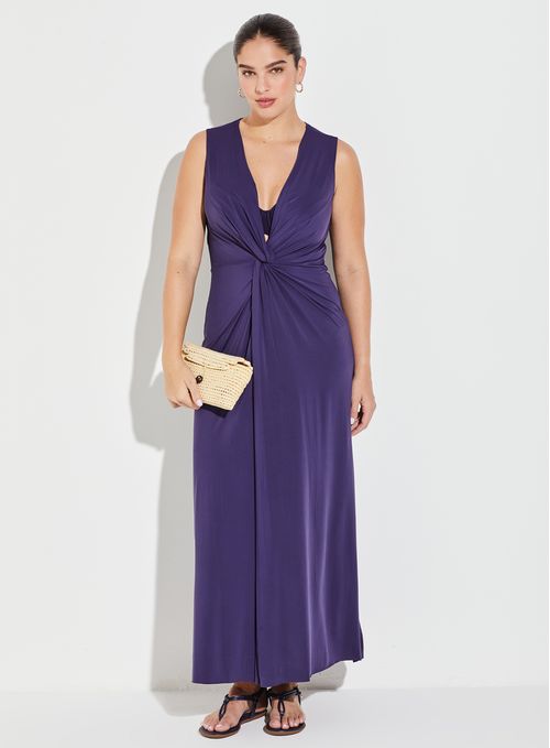 Vestido Drapeado Longo Oxigênio 19875