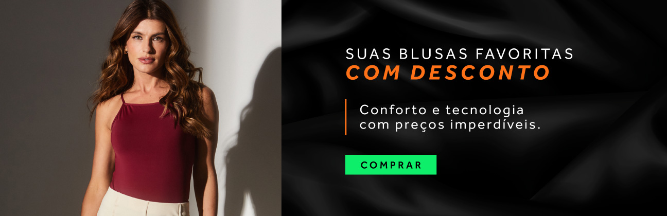 Suas blusas favoritas com desconto